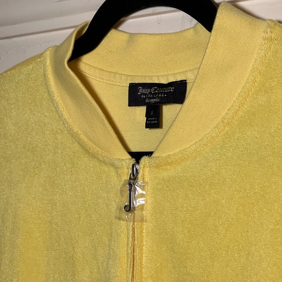 NWT Juicy Couture Black Label Terrycloth Oversized Track Jacket, size small Y2K - Picture 8 of 11